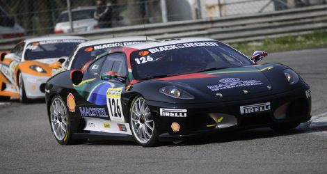 Ferrari in action at Silverstone