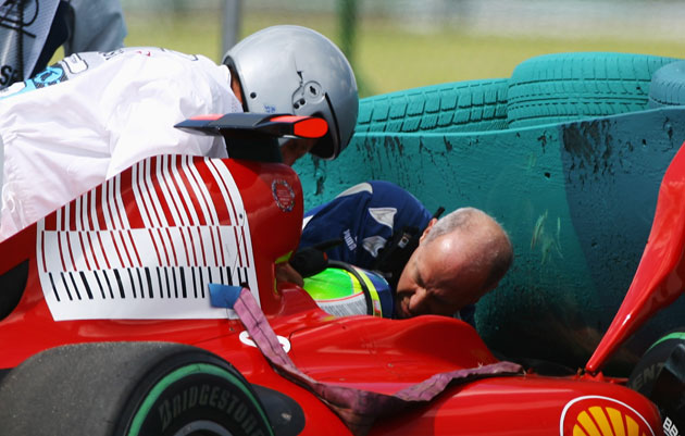 Felipe Massa Hungarian GP crash