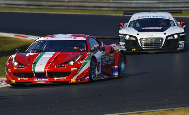 Ferrari 458 GTC and Audi R8 LMS