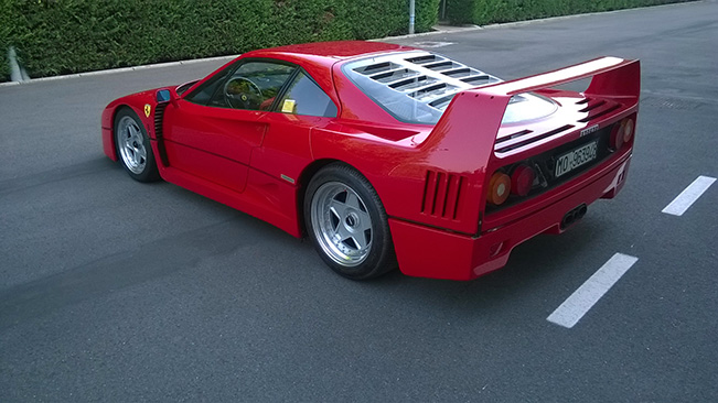 1992 Ferrari F40 Rear Angle