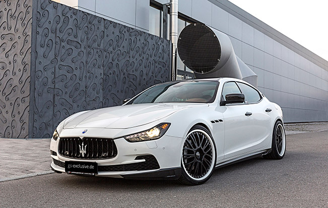 2015 GS Exclusive Maserati Ghibli EVO Front Angle